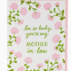 Smudge Ink Pink Mother- in - law Mother's Day Card