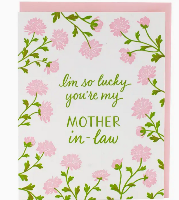 Smudge Ink Pink Mother- in - law Mother's Day Card