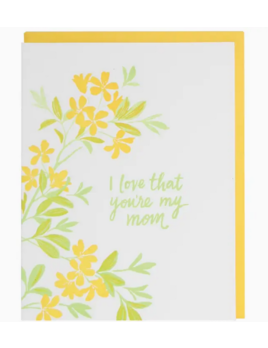Smudge Ink Yellow Blossoms Mother's Day Card