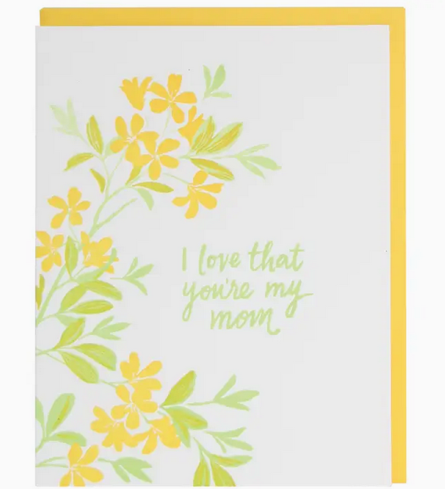 Smudge Ink Yellow Blossoms Mother's Day Card