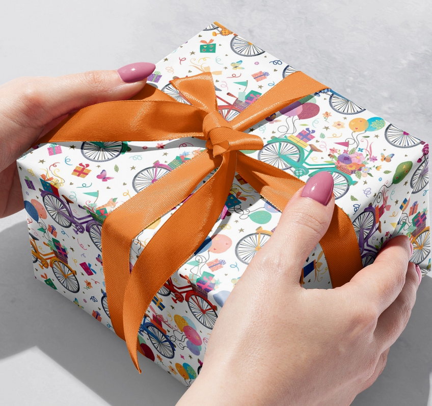 Jillson & Roberts Birthday Bicycles - Wrap - Rolls