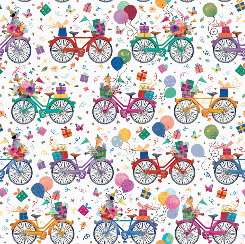Jillson & Roberts Birthday Bicycles - Wrap - Rolls