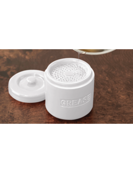 Fox Run Brands Porcelain Grease Container