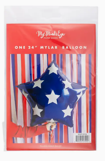 My Mind's Eye Blue Star Shaped Mylar Balloon