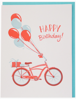 Smudge Ink Birthday Bike Card