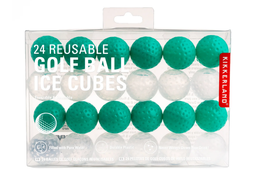 Kikkerland 24 Reusable Golf Ball Ice Cubes