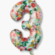 Rifle Paper Co. Garden Party Numbered Foil Balloon (3)