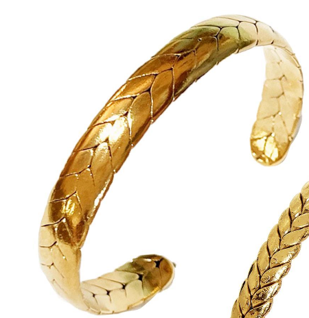 Two's Company Braid Embossed Cuff - Large Braid