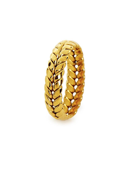 Two's Company Braid Emboss Ring- Small Briad