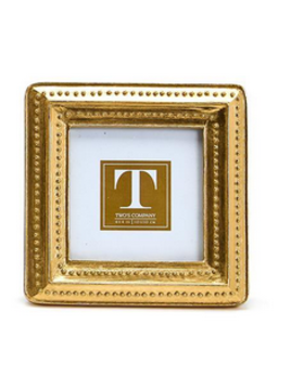 Two's Company Gold Beaded Edge Photo Frame - 4x4