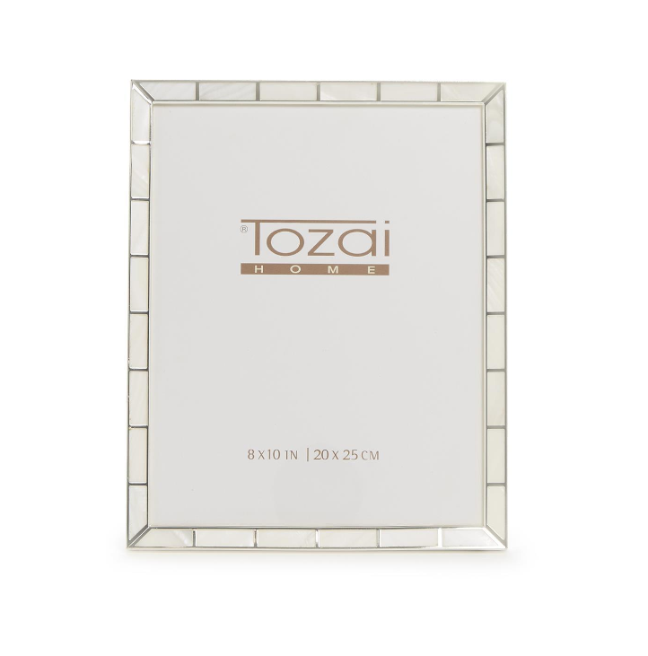 Two's Company Silver Plated Metal Photo Frame -8x10