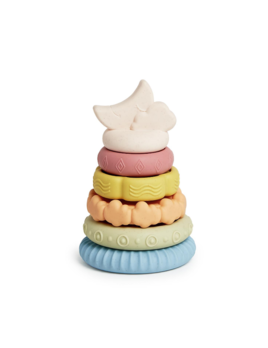 Two's Company Love You to the Moon Textured Stacker Toy
