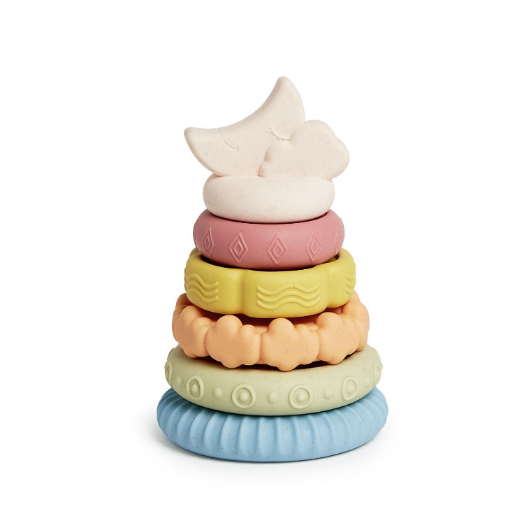 Two's Company Love You to the Moon Textured Stacker Toy
