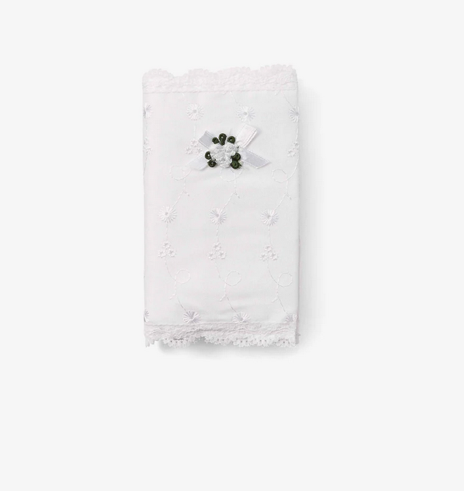Elegant Baby Eyelet Bible/Cover - Boxed