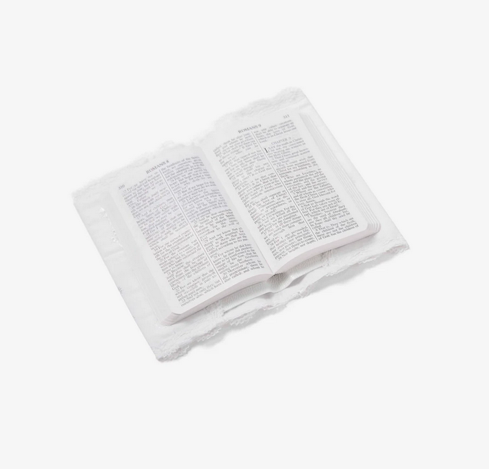 Elegant Baby Eyelet Bible/Cover - Boxed