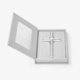 Elegant Baby Ceramic Cross- Sliver