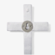 Elegant Baby Ceramic Cross- Sliver