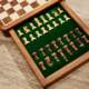 Two's Company Magnetic Chess Set in Hand-Crafted Wooden Box