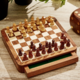 Two's Company Magnetic Chess Set in Hand-Crafted Wooden Box