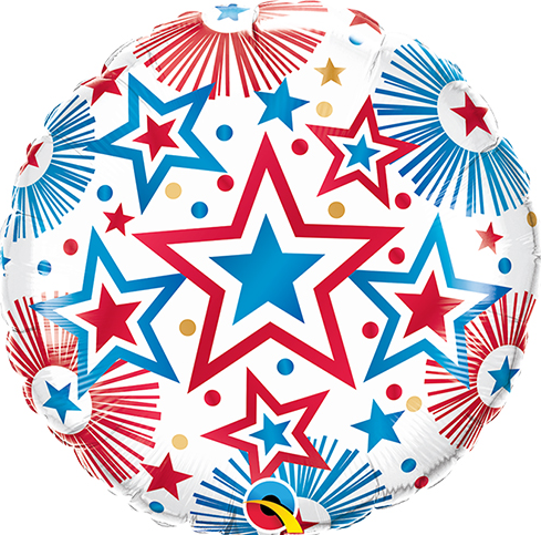 Balloons Everywhere 18" USA Patriotic Stars Balloon