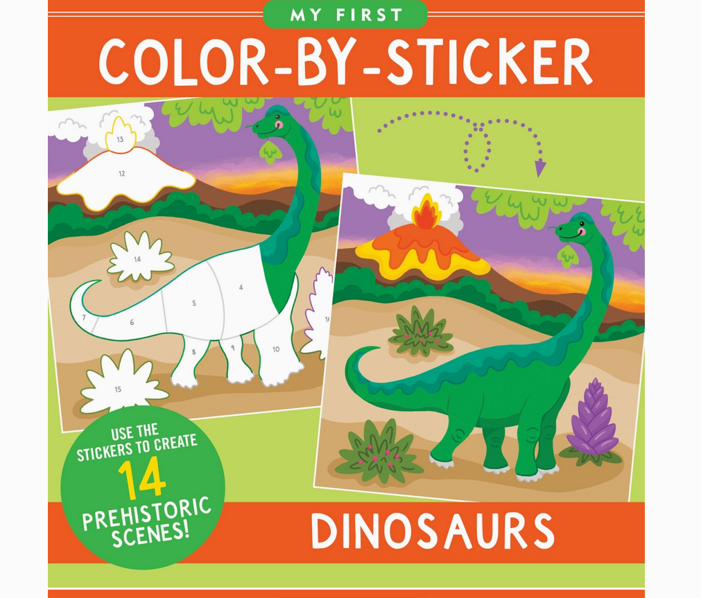 Dinosaurs First Color By Sticker Book - Washington General Store