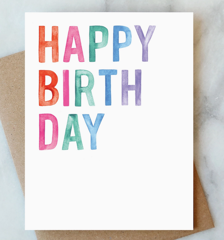 Abigail Jayne Design Bold Happy Birthday Greeting Card