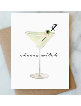 Abigail Jayne Design Eyeball Martini Halloween Greeting Card