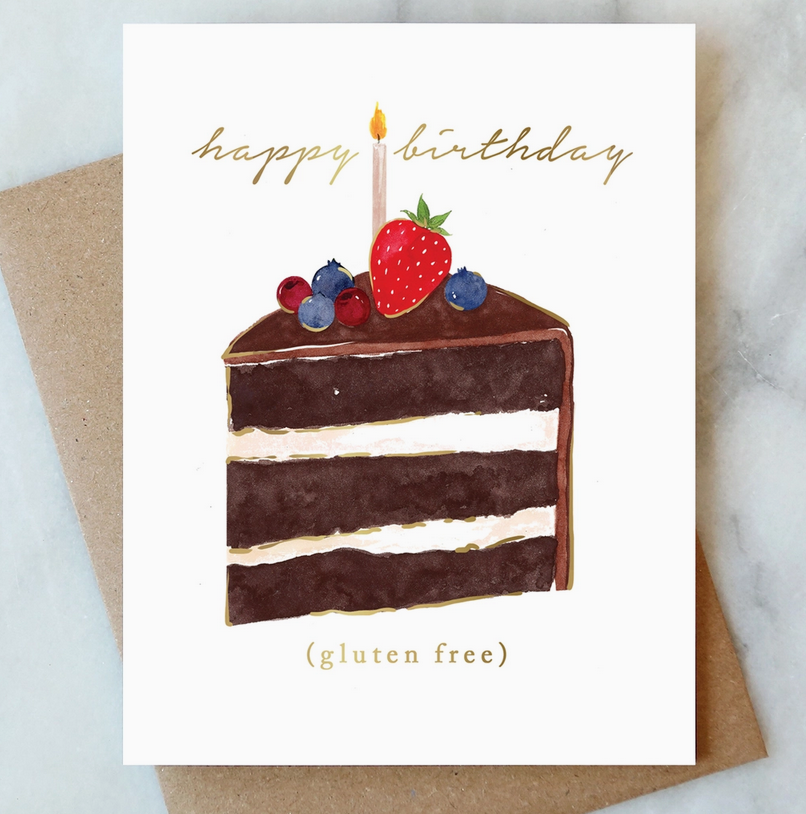 Abigail Jayne Design Gluten Free Cake Birthday Greeting Card