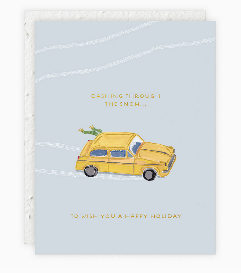 Dashing Through the Snow Season Greetings Card