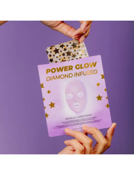 Power Glow Diamond Infused Metallic Face Sheet Mask