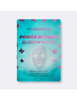 Vitamasques Power Hydrate Blossom Nectar Metallic Face Sheet Mask