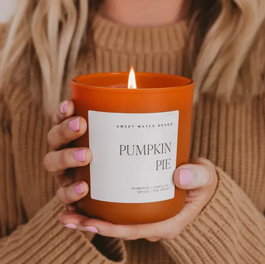 Sweet Water Decor Pumpkin Pie 15 oz Soy Candle