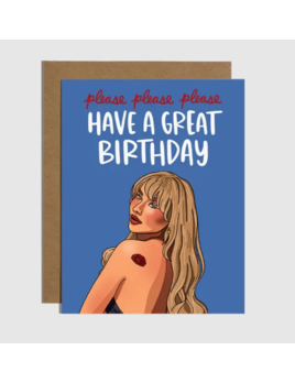 Brittany Paige Sabrina Please Please Birthday Card