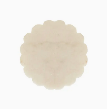 Emery Scallop Edge Set of 4 Coaster Set Marble