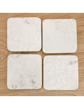 The Royal Standard Leopard Etched Marble Coasters