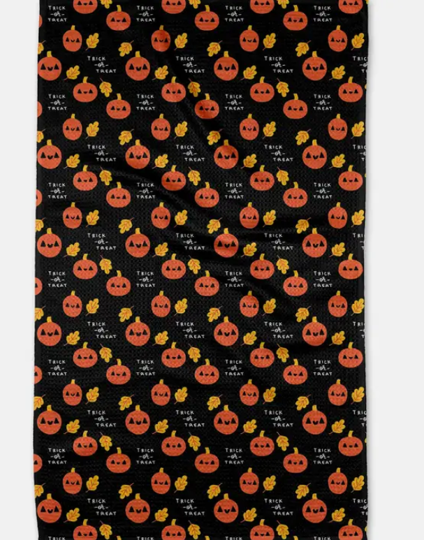 Geometry Pumpkins Tea Towel