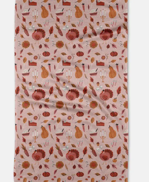 Geometry Turkey Day Tea Towel