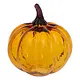 Boston International 8.75" Dia. Amber Glass Pumpkin