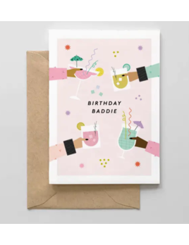 Spaghetti & Meatballs Birthday Baddie Card