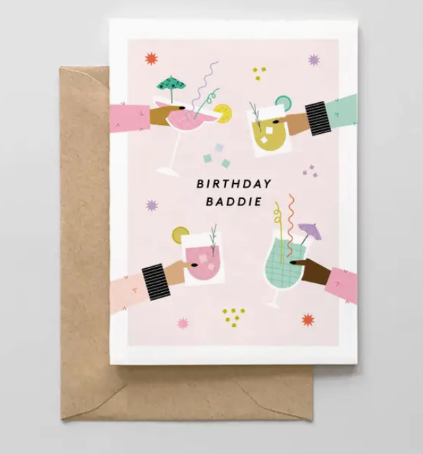 Spaghetti & Meatballs Birthday Baddie Card