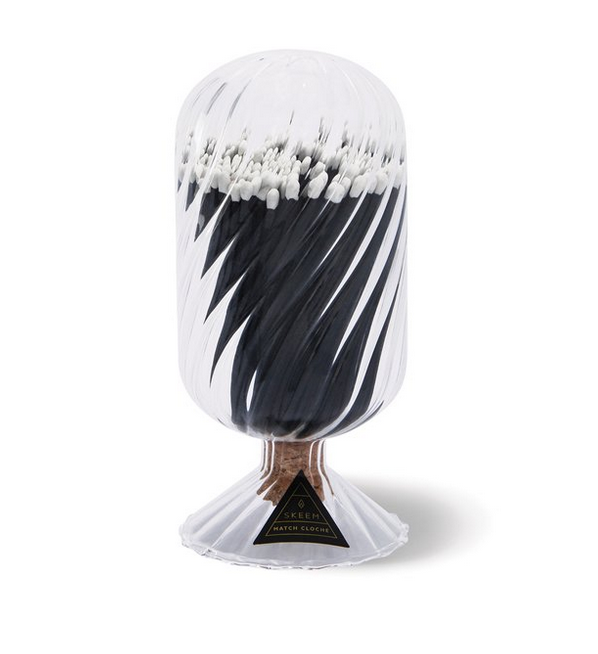 Skeem Design Helix Match Cloche, Tuxedo, White-tipped Matches with Black Stems