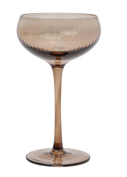 THE LOU COUPE GLASS - SMOKE, SET OF 2