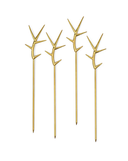 THE OZZY BLOODY MARY PICKS - GOLD, SET OF 4