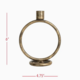 Kacela Brass Round Sculpture Taper Candle Holder Metal