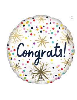 Balloons Everywhere 18" Congrats Confetti Sprinkle Balloon