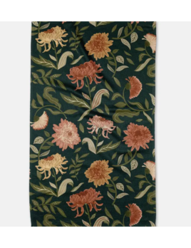 Geometry Chrysanthemums in November Tea Towel