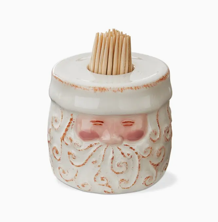 Vintage Santa Toothpick Holder Set