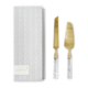 Two's Company Crystal Clear 2 Pc Cake Server Set