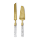 Two's Company Crystal Clear 2 Pc Cake Server Set