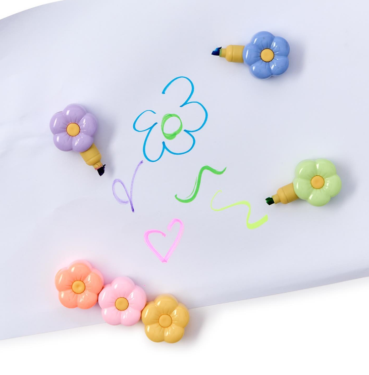 Two's Company 6 Stackable Flower Highlighters